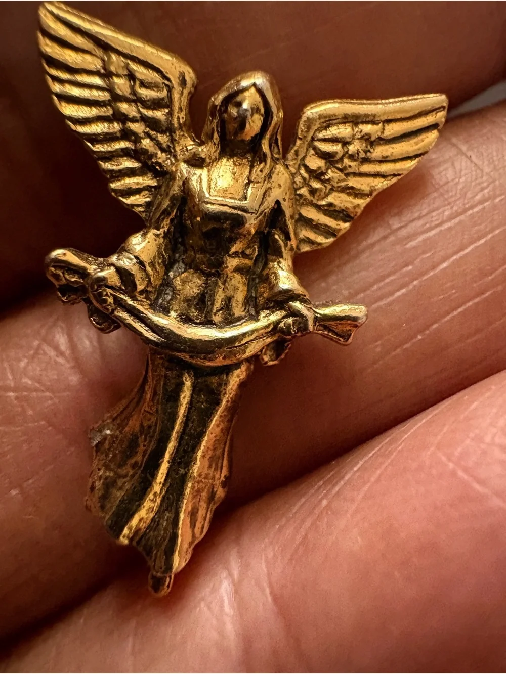 Gold Angel Pin Charm - Elegant Women Jewelry